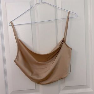 Backless satin top- The latest scoop